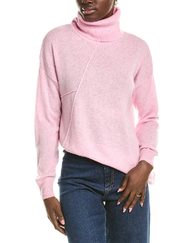 Brodie Cashmere Wool & Cashmere-Blend Asymmetrical Mock Neck Jumper