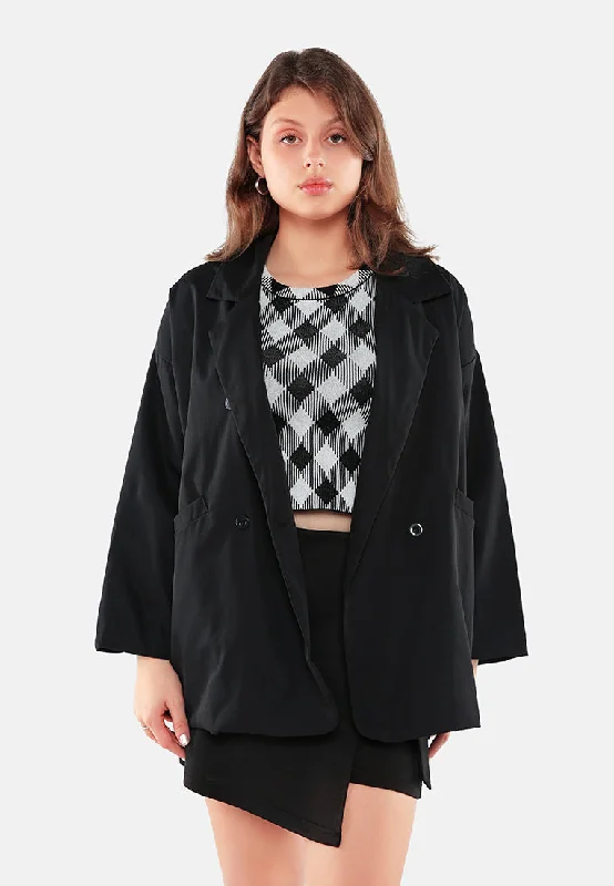 Casual Oversized Double Breasted Jacket