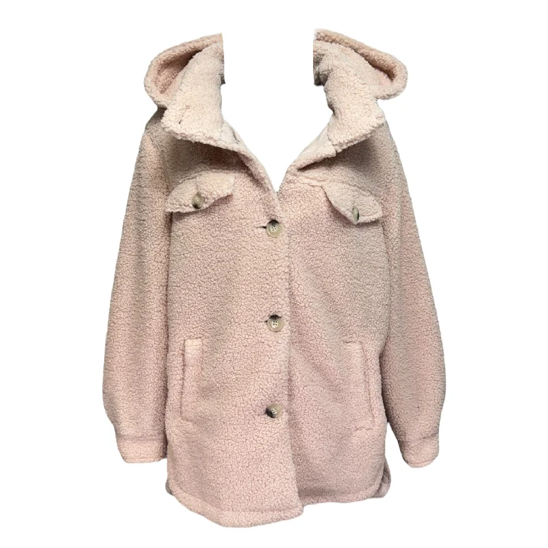 Coat Faux Fur & Sherpa By Koolaburra By Ugg In Pink, Size: S